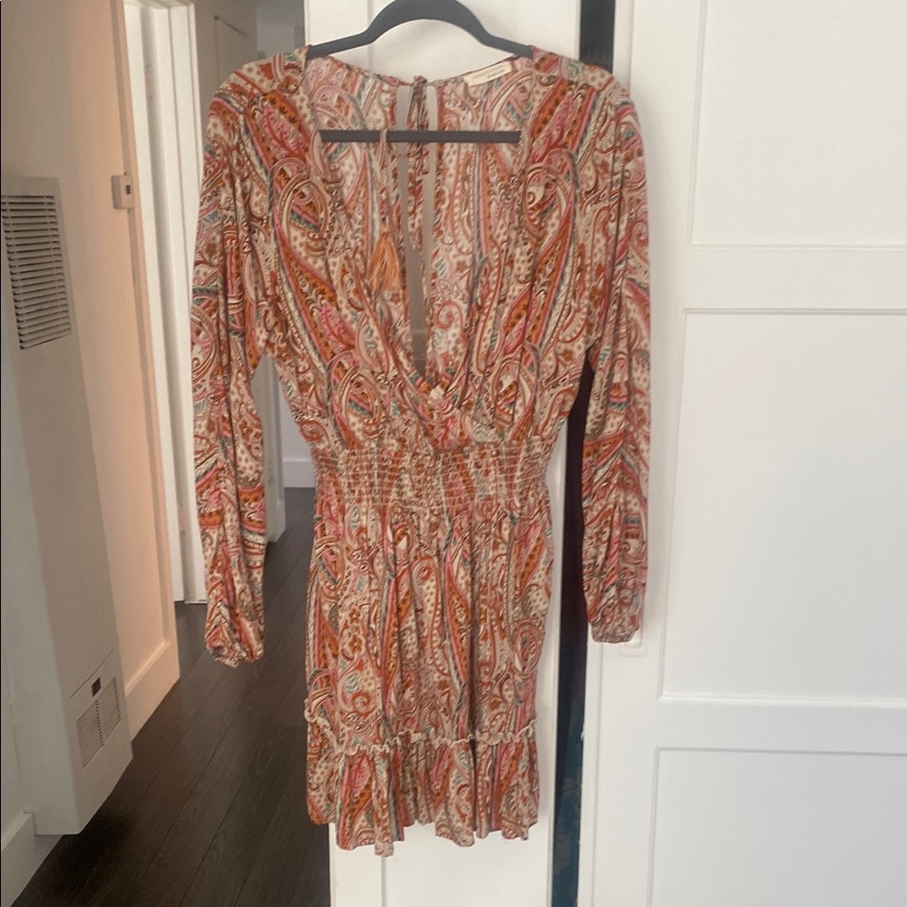 Bohemian Paisley Long Sleeve Dress small